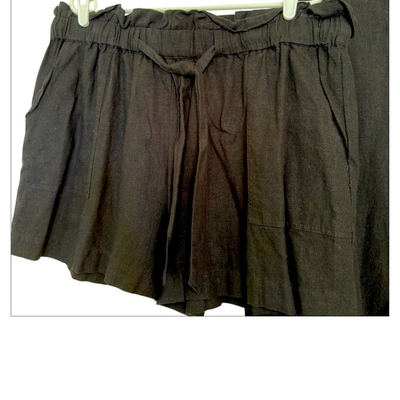Scoop 2 piece set- shorts/long sleeve button down Women’s Size 20 - linen Blend - Picture 3 of 8